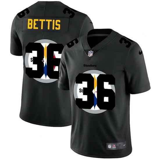 Pittsburgh Steelers 36 Jerome Bettis Men Nike Team Logo Dual Overlap Limited NFL Jersey Black